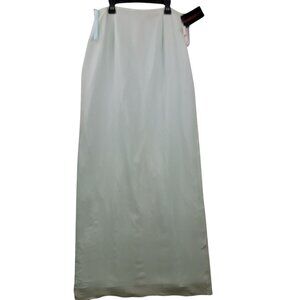 VTG Deadstock Shanghai Nites Long Light Blue 100% Silk Maxi Skirt Sz 8 *Callout
